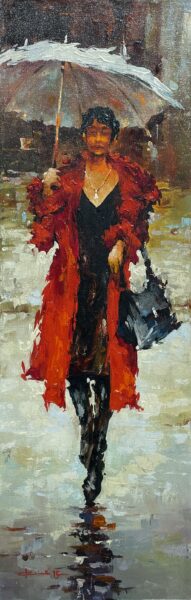 Umbrella - a painting by Marian Jesień