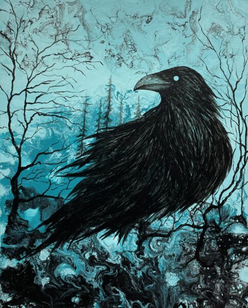 Raven - a painting by Monika Luka