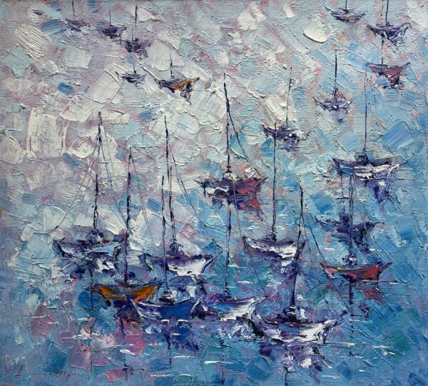 Boats - a painting by Viktor Fridrikh