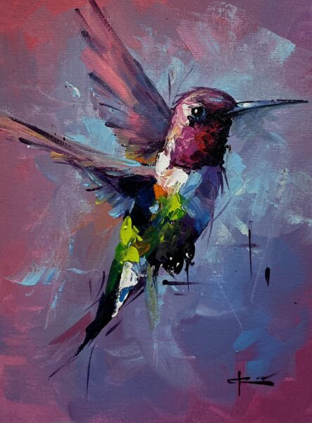 Humming-bird - a painting by Marian Jesień