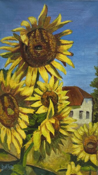 Sunflowers - a painting by Aleksander Tomasievych