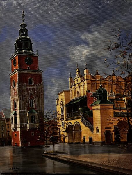 Ratusz - a painting by Magdalena Żołnierek