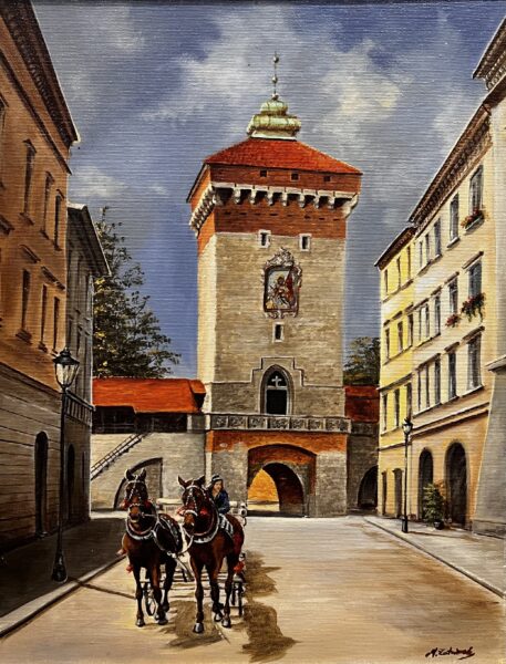 Brama Floriańska - a painting by Magdalena Żołnierek