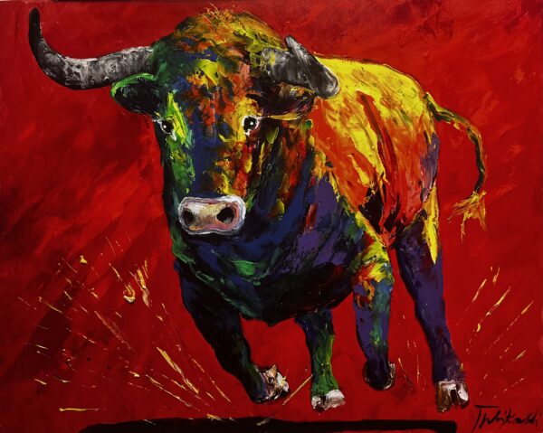 Bull - a painting by Tadeusz Wojtkowski