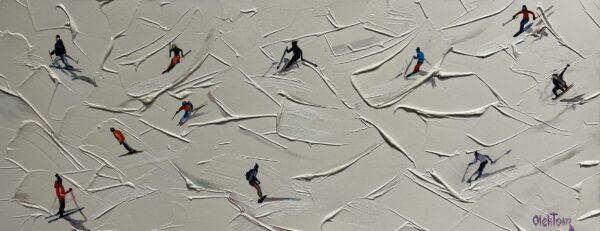 Ski - a painting by Aleksander Tomasievych