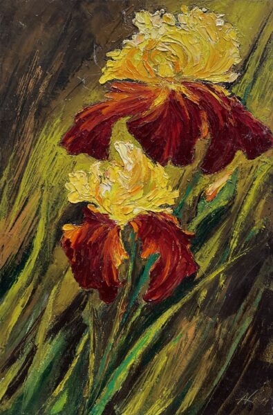 Irises - a painting by Artur Kotaś