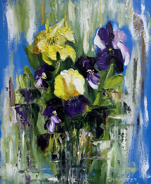 Irises - a painting by Andrzej Wyciślok