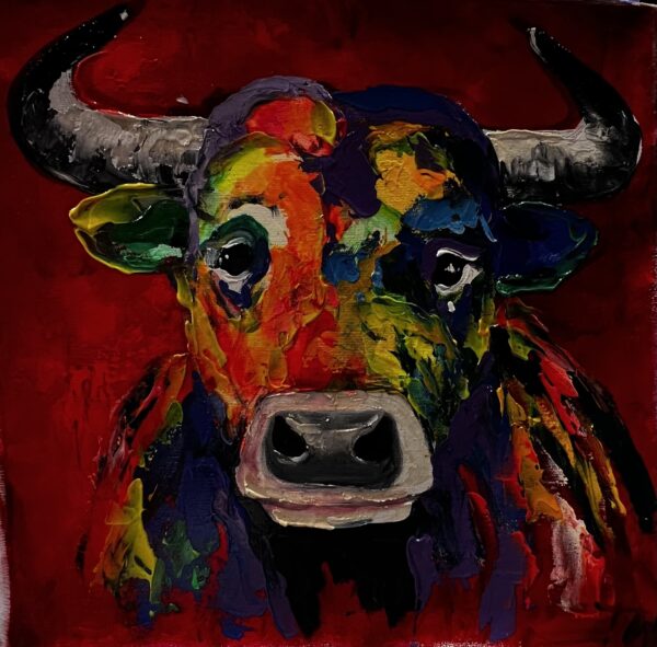 Bull - a painting by Tadeusz Wojtkowski