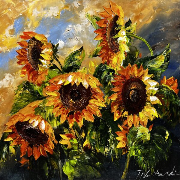 Sunflowers - a painting by Tadeusz Wojtkowski