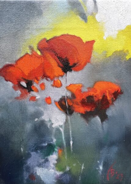 Poppies - a painting by Andrzej Białecki