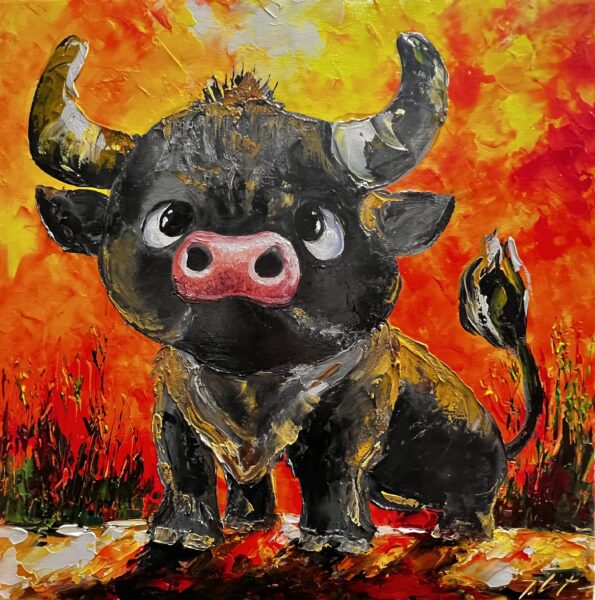 Bull - a painting by Tadeusz Wojtkowski