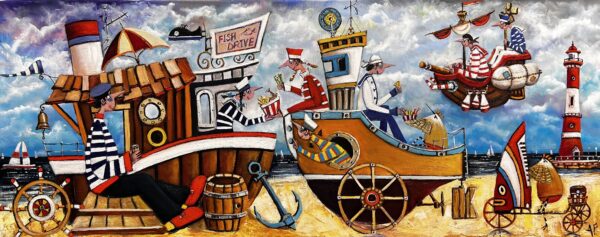 Holidays ongoing business is spinning - a painting by Artur Płachta