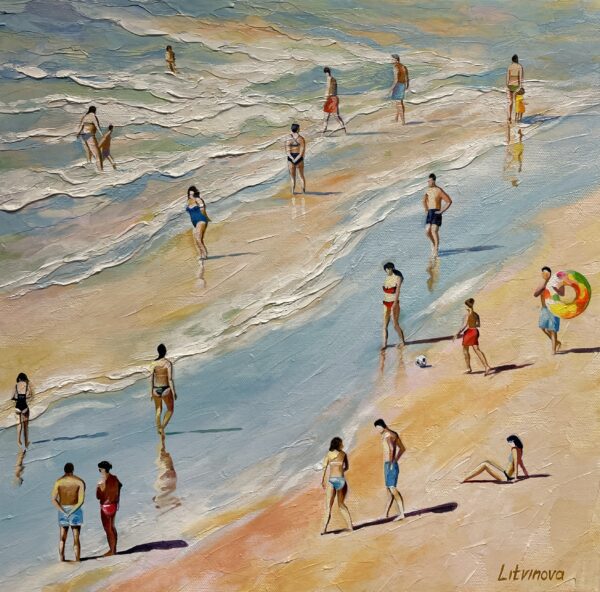 On the beach - a painting by Olga Litvinova