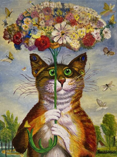 Cat - a painting by Aleksander Tomasievych