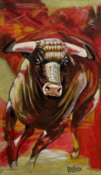 Bull - a painting by Aleksander Tomasievych