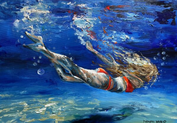 Underwater - a painting by Pentti Vainio