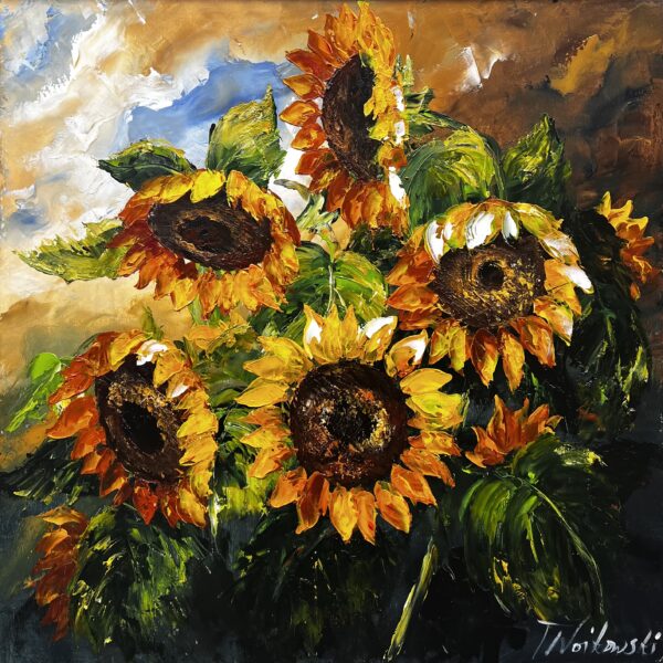 Sunflowers - a painting by Tadeusz Wojtkowski