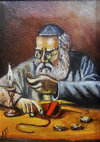 Old Jew - a painting by Artur Płachta