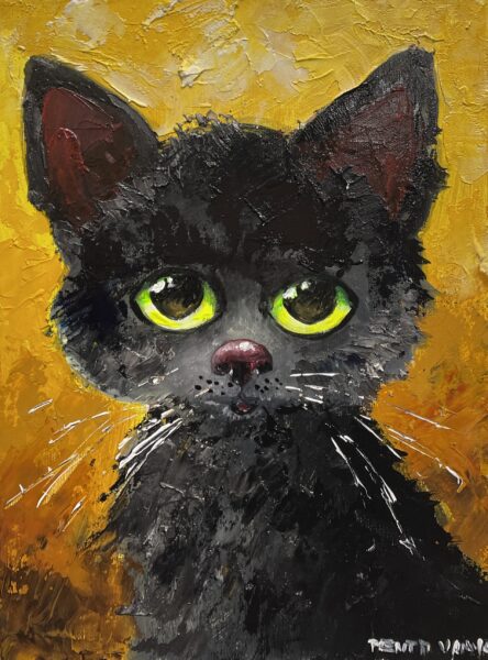 Black cats matter - a painting by Pentti Vainio