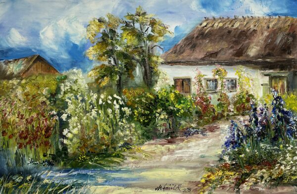 Village - a painting by Andrzej Wyciślok