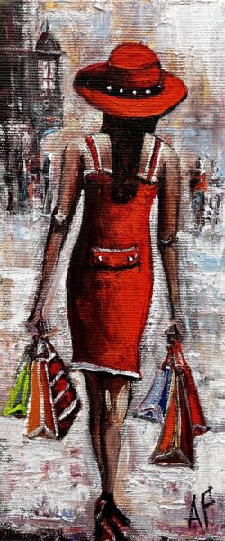 Shopping - a painting by Artur Partycki