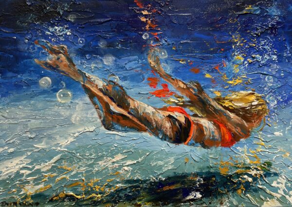 Underwater - a painting by Pentti Vainio