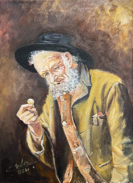 Old man - a painting by Zbigniew Cortez Zając