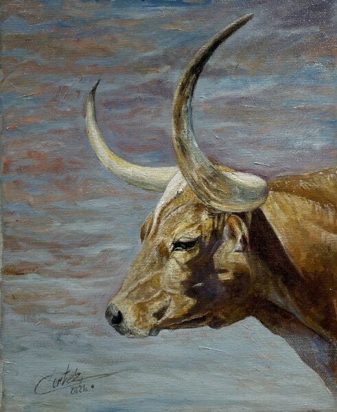 Cow head - a painting by Zbigniew Cortez Zając