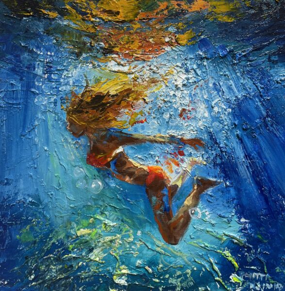 Underwater - a painting by Pentti Vainio