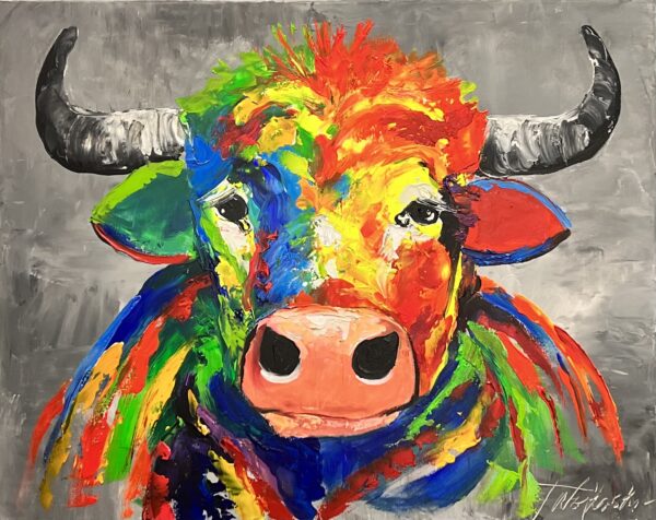 Bull - a painting by Tadeusz Wojtkowski