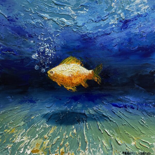 Gold fish - a painting by Pentti Vainio