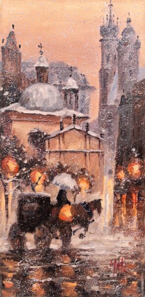 Rynek - a painting by Leszek Metz