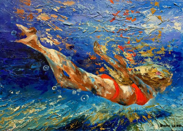 Underwater - a painting by Pentti Vainio