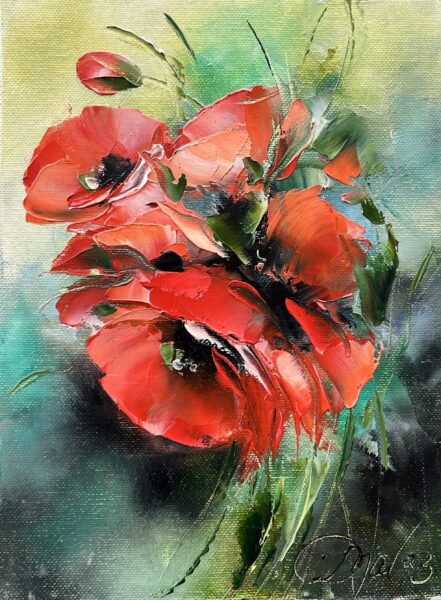 Flowers - a painting by Danuta Mazurkiewicz