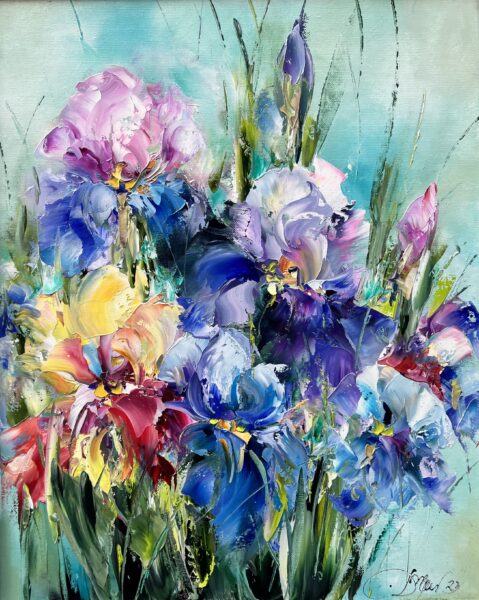 Irisies - a painting by Danuta Mazurkiewicz