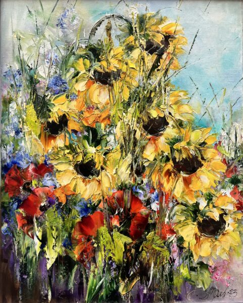 Sunflowers - a painting by Danuta Mazurkiewicz