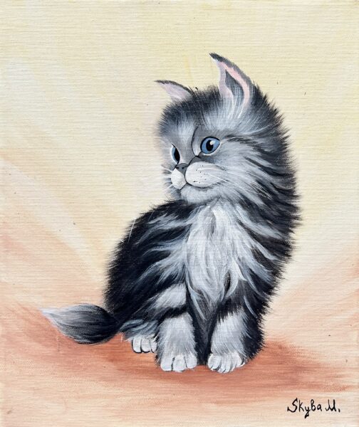 Cat - a painting by M. Skyba