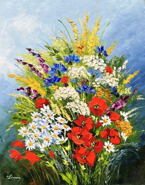 Flowers - a painting by Urszula Lemańska