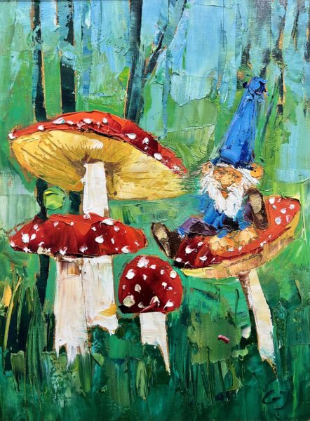 Mushrooms - a painting by Grażyna Irek