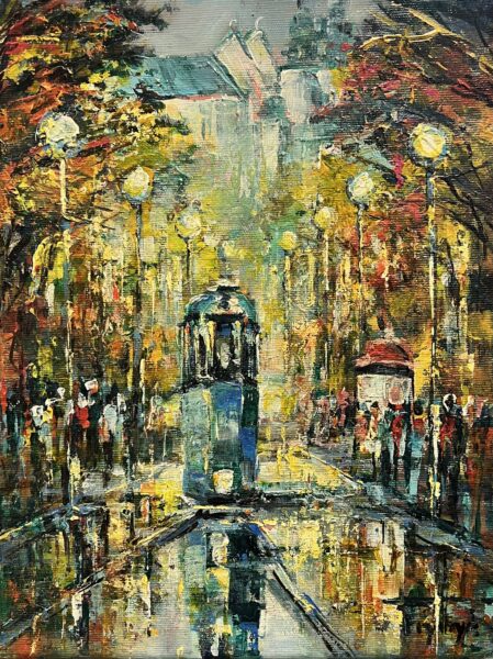 Tram - a painting by Danuta Frydrych