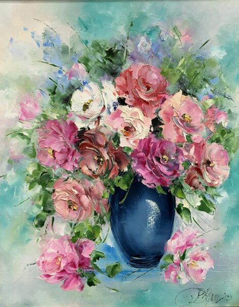 Roses - a painting by Danuta Mazurkiewicz