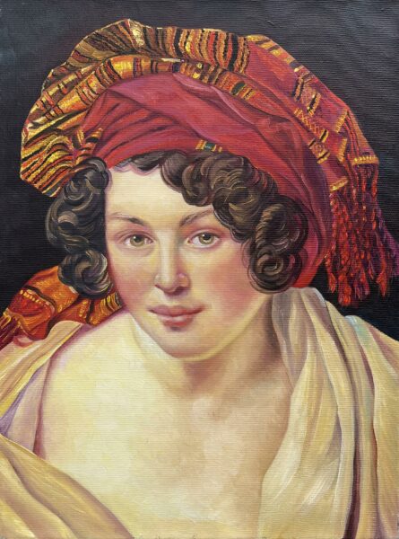 Head of Woman in Turban after Anne-Louis Girodet-Trison - a painting by Vitaly Grigoriev