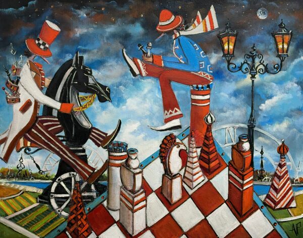 And checkmate again, honey - a painting by Artur Płachta