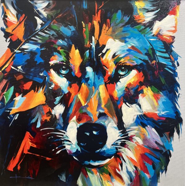 Wolf - a painting by Marian Jesień