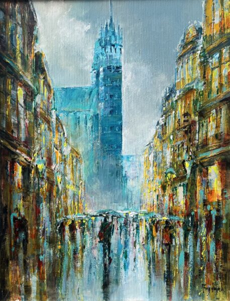 Floriańska street - a painting by Danuta Frydrych