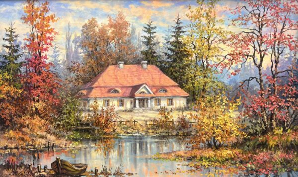 Cottage - a painting by Stanisław Wilk