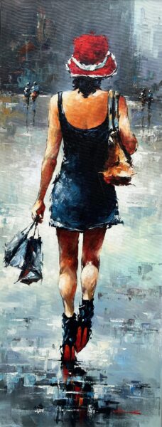 Shopping - a painting by Marian Jesień