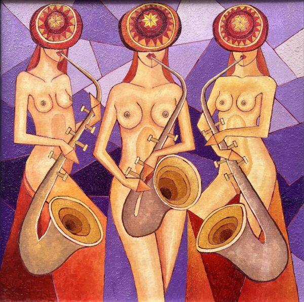 Music band - a painting by Jan Szary