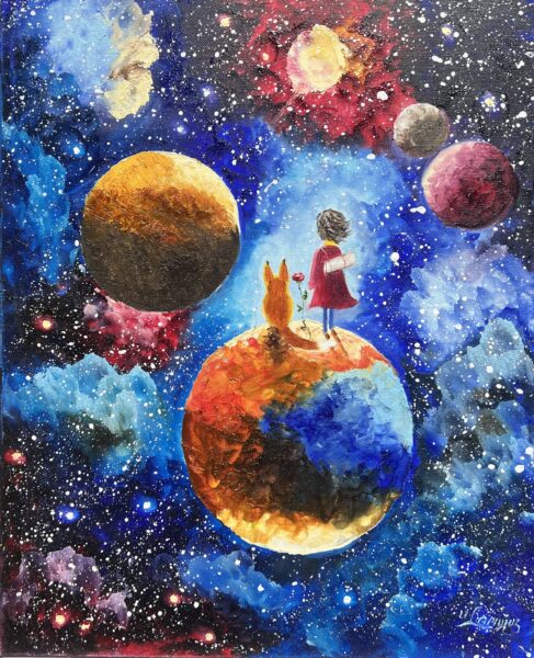 Little Prince - a painting by Urszula Lemańska