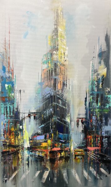 New York - a painting by Alfred Anioł